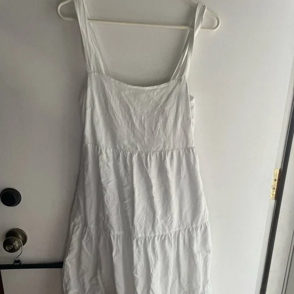 Lands End tiered linen dress